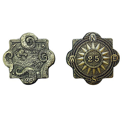 Pirate Variety Set of 10 (Plated Metal Novelty) Adventure Coins for RPG LARP DND Pathfinder Treasure Booty - style: Novelty