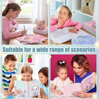 Glenmal 6 Pcs Composition Notebook Wide Ruled Paper Cute Axolotl Assorted Composition Notebook 110 Page 7-1/2"x9-1/4 Journal Gift for Back to School First Day of School Student Teacher Axolotl Lover - style: Axolotl