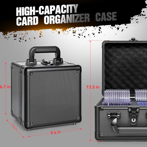 Graded Card Storage Box, Top Loader Boxes, Sports Trading Card Storage Case, Slab PSA/GMA/CSG/SGC/HGA Magnetic Holder, Baseball Football Card Case, Holds 300+ Cards - size: L