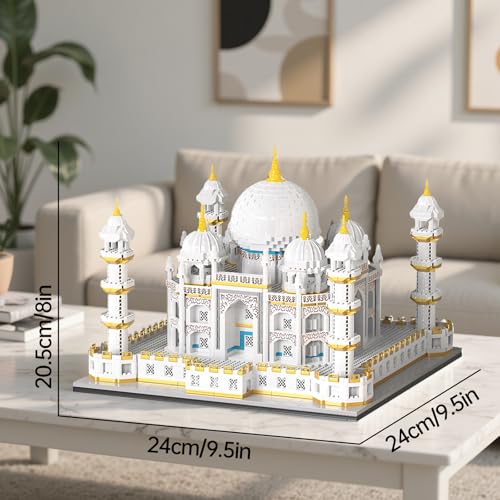 Architecture Taj Mahal Micro Mini Building Blocks Set,Landmarks Collection, Display Model Gift for Adults(4030 Pieces) - style: Taj Mahal