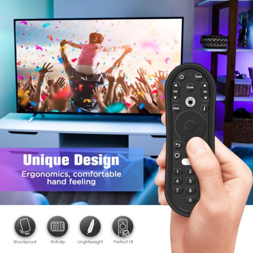Silicone Case for TiVo Stream 4K Remote, Anti-Slip Shockproof Protective Cover for TiVo Stream Remote Controller Sleeve Protector Skin (Black) - color: Black