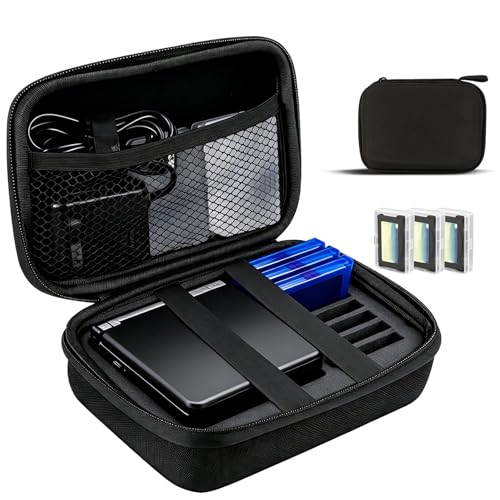 Carrying Case for Gameboy Advance SP,Game Case Holder for GBA SP Accessories,Accommodates 1 Charger,7 Game Cartridge Slots Simultaneously,Durable Portable Storage Bag for GBA SP,with 3 Cartridge Cases - style: GBA SP