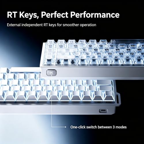 MCHOSE ACE 68 V2 Magnetic Switch Keyboard,65% Hall Effect Rapid Trigger Wired Gaming Keyboard with 0.001mm Adjustable Actuation 8K Hz Polling Rate RGB Backlit Side Printed Keycaps for Esports (Black) - color: ACE68 V2-Black