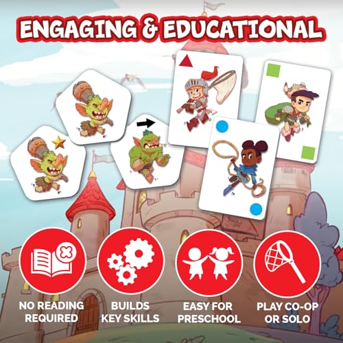 Fireside Games My First Castle Panic Fantasy Board Game | Ages 4+, Cooperative gameplay, Preschool friendly, Color matching, Family game night, Fantasy adventure