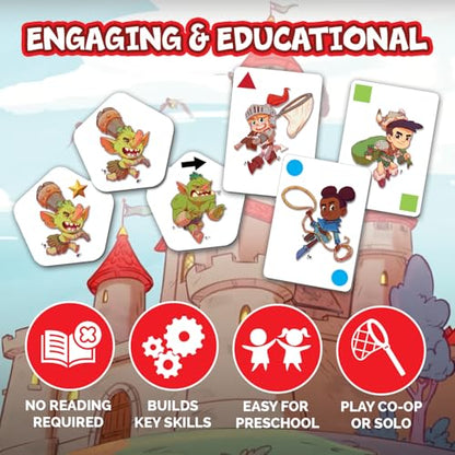 Fireside Games My First Castle Panic Fantasy Board Game | Ages 4+, Cooperative gameplay, Preschool friendly, Color matching, Family game night, Fantasy adventure