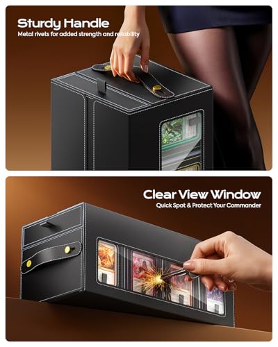 MoKo Commander Deck Box for MTG with Handle & Dice Tray, 8+2 Modular Design | 8-Deck Modular Card Case, Magnetic Holders & Dividers Included, Holds 1040+Double-Sleeved Cards, Playmat Storage, Fit TCG/EDH - color: Colorful
