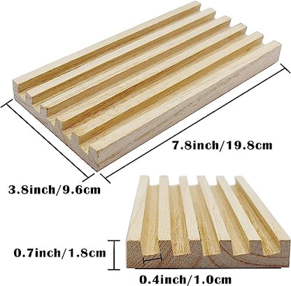 Yuanhe Domino Holder Trays Rack - Set of 4 Wooden Tiles Stand Holders for Mexican Train Rummy Chickenfoot