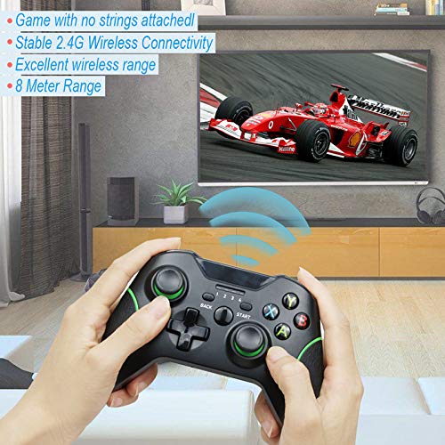 TECTINTER 2.4G Wireless Controller Compatible with Xbox One Gamepad Joystick for PC PS3 Android Smartphone (with Phone Clip) - color: With phone Clip