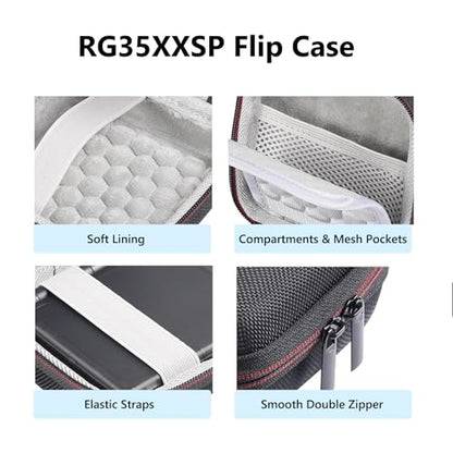 Carrying Case for RG35XXSP/RG34XXSP Hard EVA Shell, Shockproof, Mesh Pocket | Fits RG35XXSP / Flip / 34XXSP & GBA SP – Hard EVA Shell, Soft Lining, Shockproof, Lightweight, Waterproof, Carrying Strap