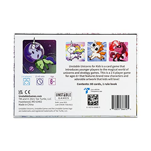 Unstable Games - Unstable Unicorns for Kids Edition Base Game - A Strategic Card Game for Kids! - style: Kid's Edition