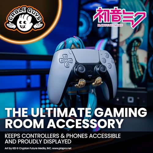 Cableguys Hatsune Miku Figure Controller Holder & Phone Stand - Officially Licensed Vocaloid Anime Gift for Gamers, Compatible with Nintendo Switch, Xbox & PlayStation