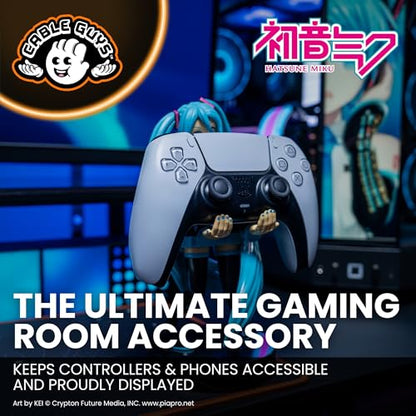 Cableguys Hatsune Miku Figure Controller Holder & Phone Stand - Officially Licensed Vocaloid Anime Gift for Gamers, Compatible with Nintendo Switch, Xbox & PlayStation