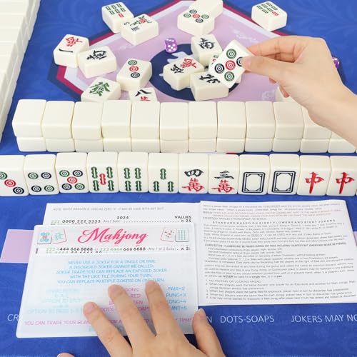 Mahjong Line Finder, 4 Pack Bright Mahjong Rules Helper Reader Tile Mixer Shufflers Beginner-Friendly Accessories (White) - color: White