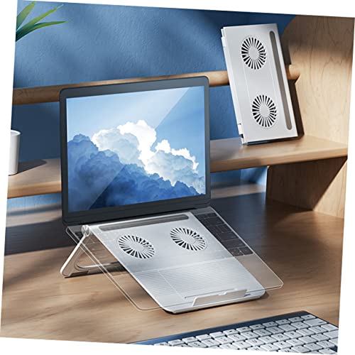 Laptop Cooling Pad Dual 3800 Fans Laptop Stand Notebook Pc Holder with Triangle Frame Non-Slip Support Portable Computer Stand for Home Office Travel