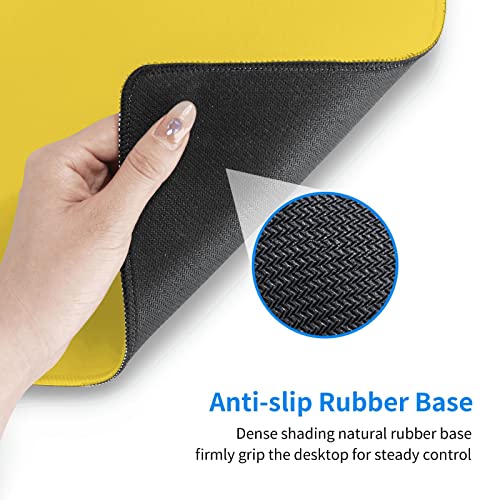Yellow Mouse Pad Extended Large Gaming Mousepad XL Big Long Oversized Desk Mat Stitched Edges 31.5 X 11.8 Inch for Home Office - color: Black8