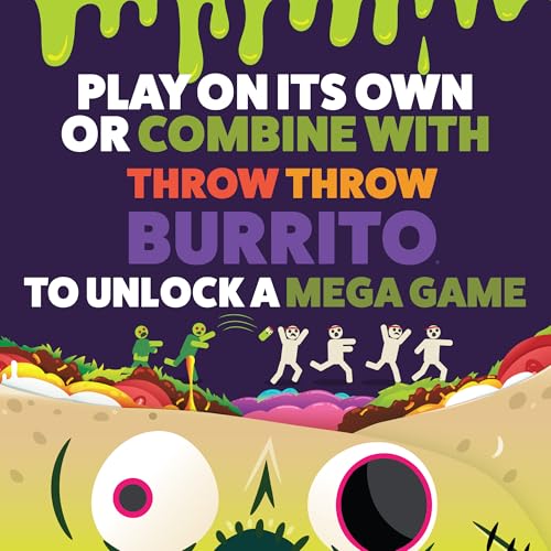 Exploding Kittens Zombie Burrito 3-6 Players, Age7+ Dodgeball Card Game | Zombies vs Survivors! Collect matching cards, use special powers, and throw squishy burritos to win team battles. - size: 9 inches x 10 inches x 3 inches, style: Zombie Burrito
