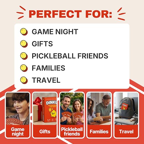 The Pickleball Card Game, Pickleball Gift for Men, Women & Players | Fast-Paced Off-Court Party Game for Game Night, Easy to Learn, 2 or 4 Players, 15-20 Minute Gameplay