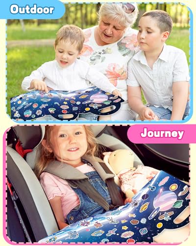 Walenced Reusable Sticker Book for Toddlers, Travel Stickers for Kids, Toddler Craft Activities Toys, Birthday Gifts for Boys & Girls - style: Space