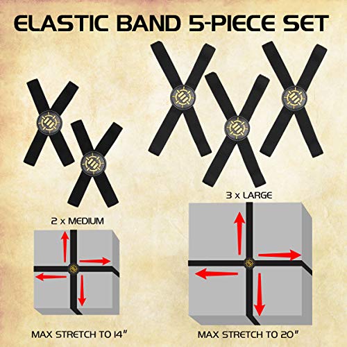 ENHANCE Tabletop Board Game Backpack (Dragon Green) + Board Game Bands - Bundle