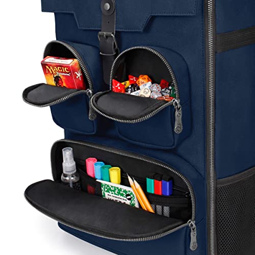 ENHANCE Tabletop Board Game Backpack (Dragon Blue) + Board Game Bands - Bundle
