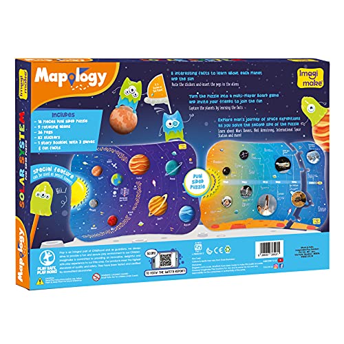 Imagimake Mapology Solar System for Kids | Educational Toys for Kids 5-7 | Space Toys | Puzzles for Boys & Girls Ages 4-8 | 6 Year Old Boy Gifts & Girl Gifts - style: Solar System