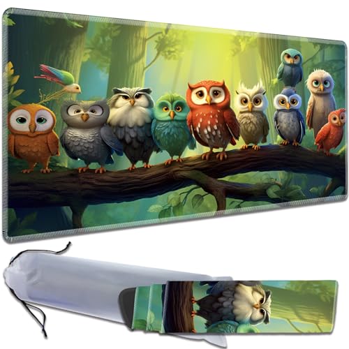 for MTG Playmat Non-Slip Rubber Play Mat with Storage Bag Combination, Ideal for Card Game Lovers TCG Play Mat, Owl - color: Owl