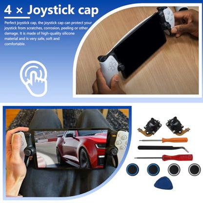 2-Pack Joysticks Replacement Kit Complete Repair Kit Analog Thumb Stick Repair Hall Effect Joystick for P*S5 Portal/P*SVR2 Controller, Left and Right Joystick
