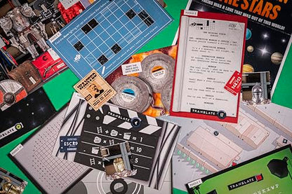 Professor Puzzle: Escape from The Movie Studio - A Mini Escape Room Game, 12 Puzzles to Solve The Code, Journalist Adventure, Ages 12+, 1+ Players - style: Movie Studio