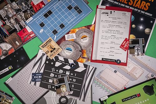 Professor Puzzle: Escape from The Movie Studio - A Mini Escape Room Game, 12 Puzzles to Solve The Code, Journalist Adventure, Ages 12+, 1+ Players - style: Movie Studio