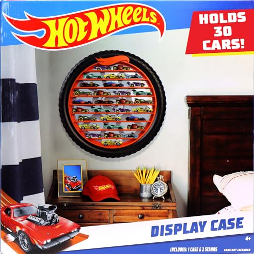 Hot Wheels Collector Case – Durable Die-Cast Car Storage Organizer with Handle for 1:64 Scale Vehicles – Holds Up to 30 Cars – Portable Display and Carry Case for Kids and Collectors | Portable carry case with handle, durable plastic display for collector