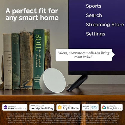 Roku Streambar SE, 4K Soundbar with Built-in Streaming Device | TV Soundbar with Built-in 4K/HD/HDR Streaming & Front Facing Speakers - Included Remote Control