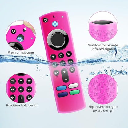 ONEBOM Protective Silicone Remote Control Cover (4 Pack, Glow in The Dark) - color: Glow Pink&Glow Green&Glow Yellow&Glow Blue