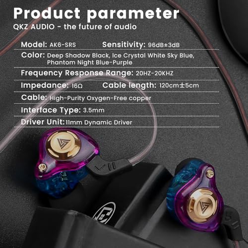 Wired Gaming Earbuds in-Ear Headphones HiFi Game Head Phones in Ear Monitors Deep Bass Sound Wired-Earbuds with 1DD 10mm Dynamic Driver Inear Earphones IEM for Music Gaming Video Calling (Purple) - color: 퍼플.