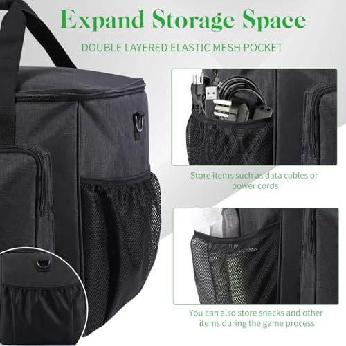 Storage Case for Driving Force Racing Wheel and Floor Pedals | Portable Pedals Carrying Organizer with Shoulder Strap Steering Wheel Storage Carrying Case for PS5 PS4 PC