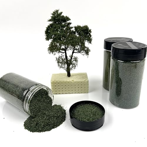 Multicolor Leaf Model - 300ml Miniature Scenery Material for Train Railway, Diorama, Car Scene & Scale Landscape Layouts (Dark Green) - color: Dark Green