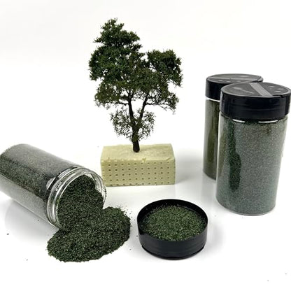 Multicolor Leaf Model - 300ml Miniature Scenery Material for Train Railway, Diorama, Car Scene & Scale Landscape Layouts (Dark Green) - color: Dark Green