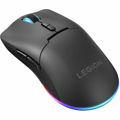 Lenovo Legion M220 Wireless RGB Gaming Mouse, Dual Channel Bluetooth, 2.4Ghz Wireless, USB-C Charging, 5-Level DPI Switch, Symmetrical Medium-Large Size, Black - color: Black, size: Large | Ambidextrous, style: M220