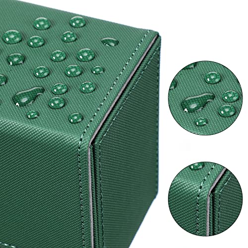 Yookeer 4 Pieces Leather Deck Card Boxes Cards Deck Game Box for Collectible Playing Card Box Compatible with MTG Commander(Black and Red, Green, Blue, Red,Vertical) - color: Black and Red, Green, Blue, Red, style: Vertical