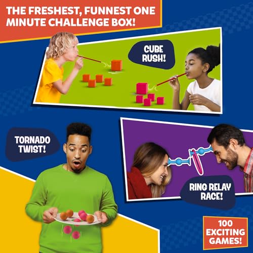 One Minute Party Games - 200+ Pieces, Fast-Paced & Hilarious Group Games for Kids, Teens & Adults, Fun for Game Nights, Birthdays, Family Gatherings, Indoor or Outdoor Play