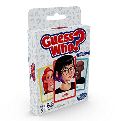 Hasbro Gaming Guess Who? Card Game for Kids, 2 Player Guessing Game, Fun Summer Activities, Vacation Travel Essentials, Ages 5+