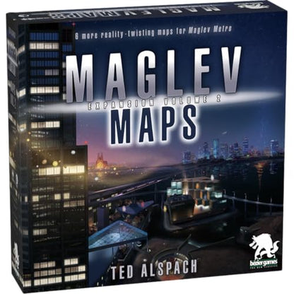 Bezier Games Maglev Metro Maps Volume 2, Ages 14+, 1-4 Players | 6 New Maps with Unique Rules, Strategy Gameplay Add-On for Maglev Metro Board Game