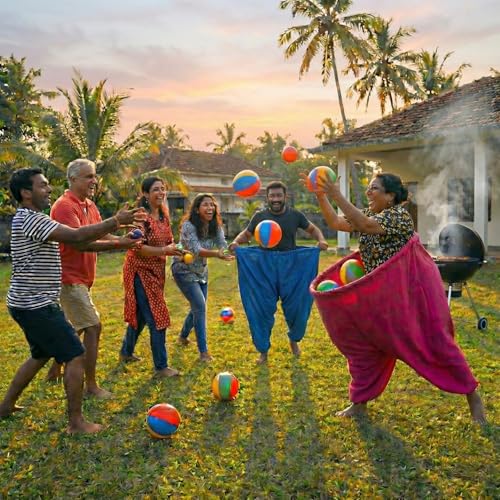 Granny Pants Yard Game, 2026 New Granny Pants Outdoor Game, 2pcs Giant Pants with 8 Bouncy Balls and Pump Set, Funny Giant Party Game for Adults, Lawn Field Game Set Gifts, Family Backyard Games