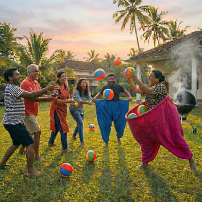 Granny Pants Yard Game, 2026 New Granny Pants Outdoor Game, 2pcs Giant Pants with 8 Bouncy Balls and Pump Set, Funny Giant Party Game for Adults, Lawn Field Game Set Gifts, Family Backyard Games