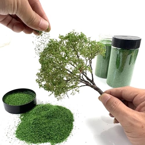 Multicolor Leaf Model - 300ml Miniature Scenery Material for Train Railway, Diorama, Car Scene & Scale Landscape Layouts (Spring Green) - color: Spring Green