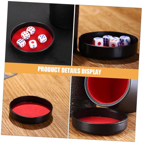 5pcs Dice Cup Bottom Tray with Insulated Lining Easy Installation Dice Shaker Lid for Role Playing Games Party Entertainment and Professional Use