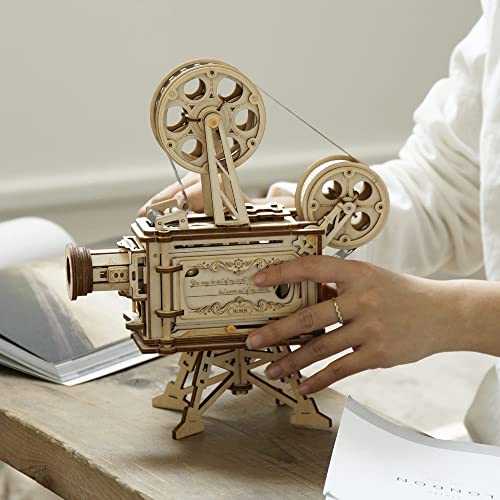 ROKR 3D Wooden Puzzles Vitascope for Adults - Model Building Kits Mechanical Construction for Adults to Build, Educational Brain Teaser DIY Crafts Kits, Halloween Collection Gifts for Men (Vitascope)