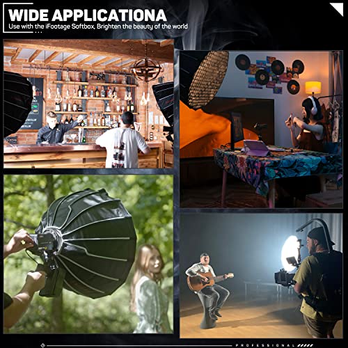IFOOTAGE Video Light Kit 130W, Including SL1 130DNA Daylight Continuous Video Light, Round Base Light Stand 79"