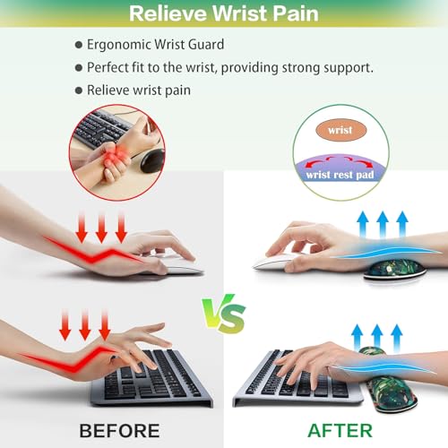 Mouse Pad Anime Mouse Pad with Wrist Rest | 4-in-1 XXL Large Desk Mat Kawaii Mousepad with Gel Wrist Support Keyboard Wrists Rest Coaster, Ergonomic Gaming Cat Desk Pad - color: Curious Cat