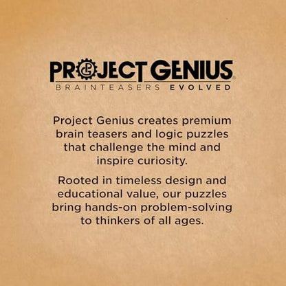Project Genius True Genius CURATED Collection – Variety Pack, Assembly Puzzle, Disassembly Puzzle, Brain teasers, Adult Puzzle, Wooden and Metal Brain Teasers