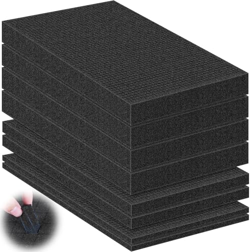 8 Pcs Pick and Pluck Foam Sheets 3 Size Polyurethane Pick Apart Foam Inserts Pads with Bottom Use for Camera Case, Tool Box, Storage Drawer (4P 16" x 12" x 2", 2P 16" x 12" x 1", 2P 16" x 12" x 0.4") - size: 3 Sizes - 8 Pcs -16 Inches Length